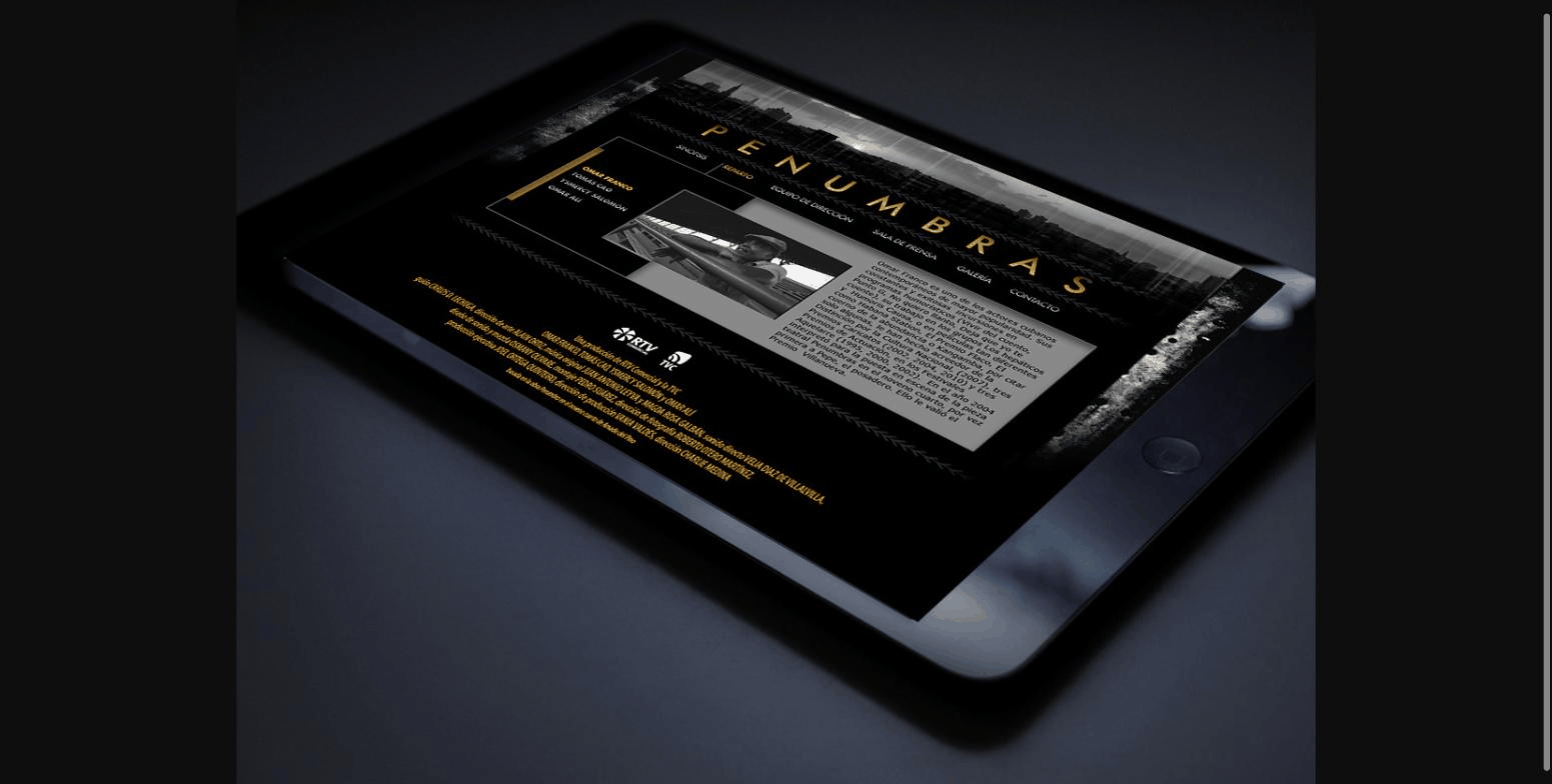 Penumbras — web design and interaction design